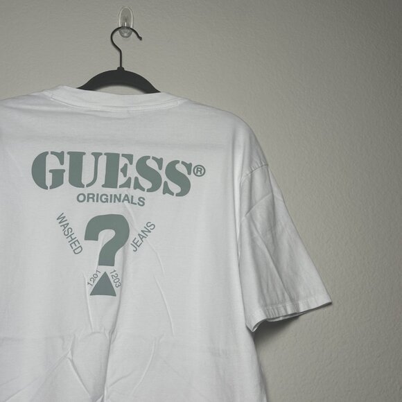 Guess Originals Shirt Men M White Summer Graphic Casual Classic Streetwear - Picture 11 of 16